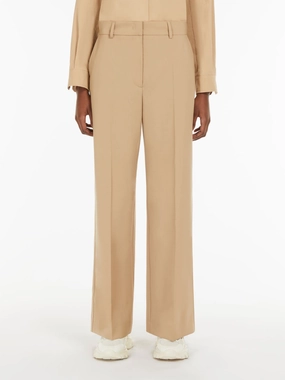 Warm design No Sagging Weekend Max Mara Urial Trousers in Light Brown