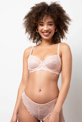 2 Pack Lace Non Padded Underwire Bra Natural And White Flexible frame Smooth Design