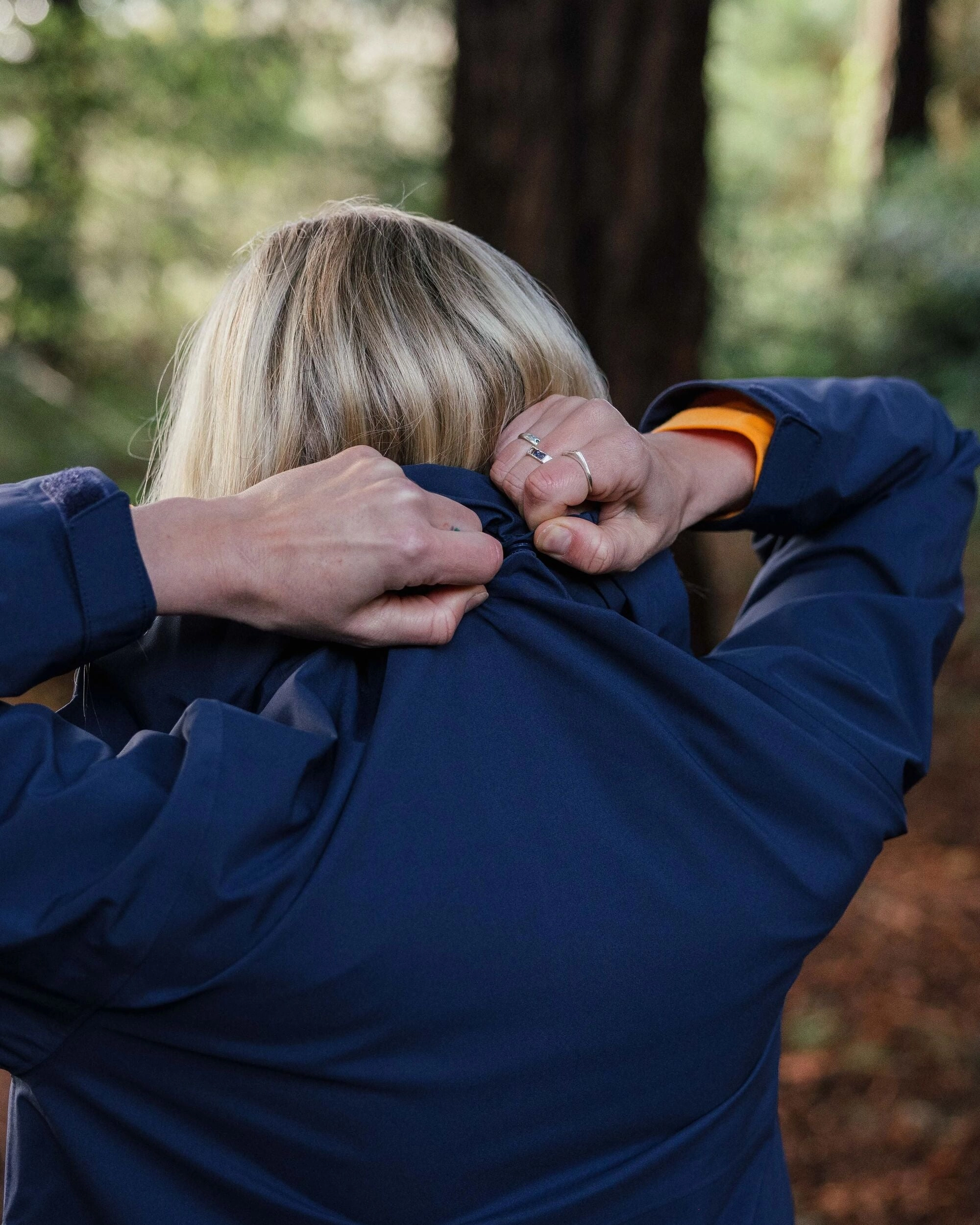 Skyline Recycled Waterproof Anorak - Rich Navy Weatherproof Zipper Tech