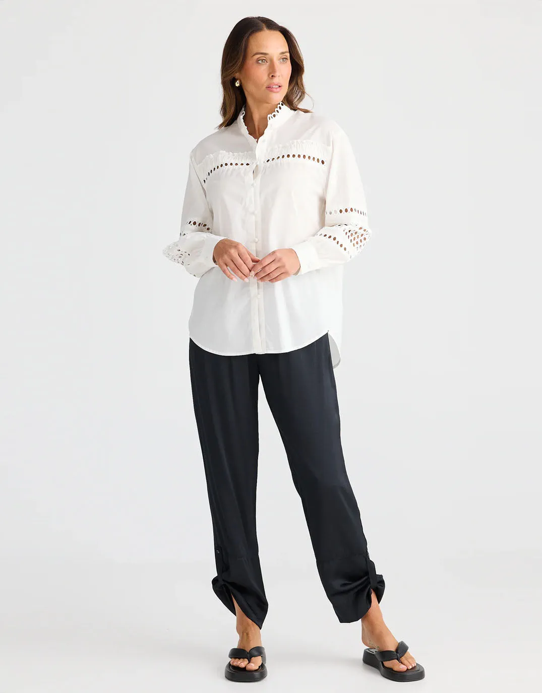 Grande Shirt - White Moisture Wicking Material