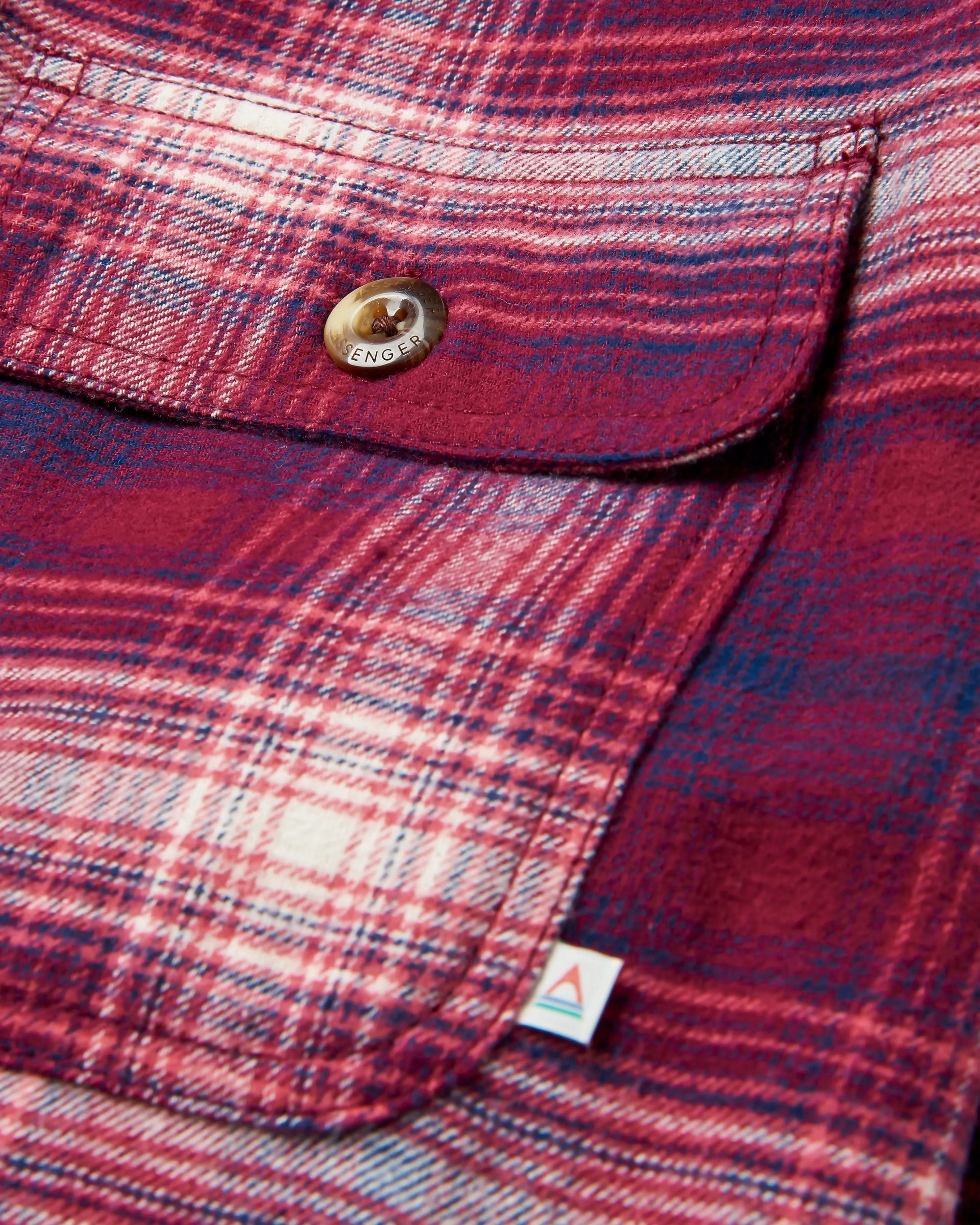 SeamlessBonding Freestyle Sherpa-Lined Overshirt - Wine/Rich Navy Check