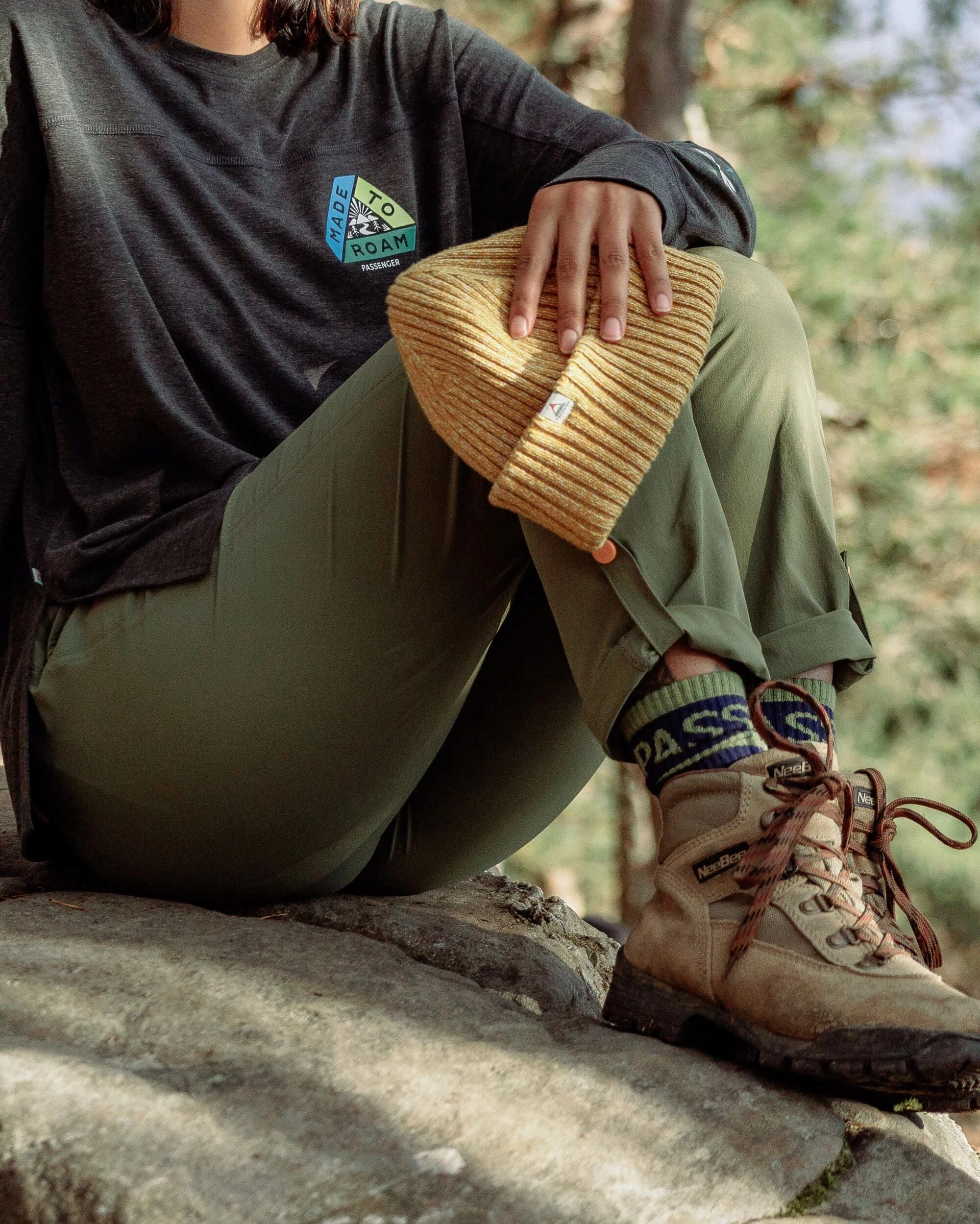 Travel Ready Fit Ultra Soft Blend 365 Trail Roll Up Trouser - Khaki