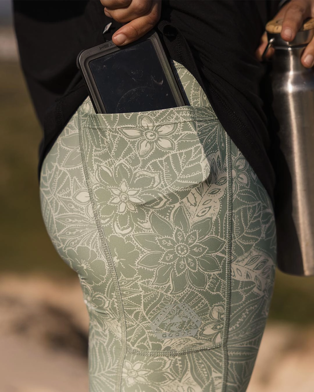 slim fit Fresh Air Recycled Leggings - Pistachio Floral