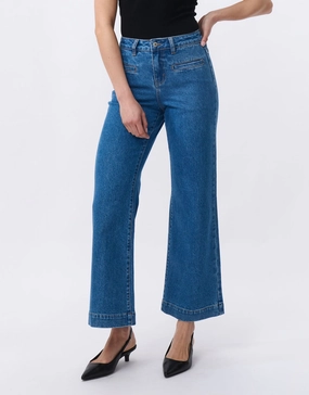 Wrinkle Free Fabric Treatment Daily Clothing Freya Jeans - 90's Blue