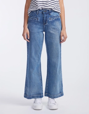 Mid Rise Structure Freya Jeans - Waterfall