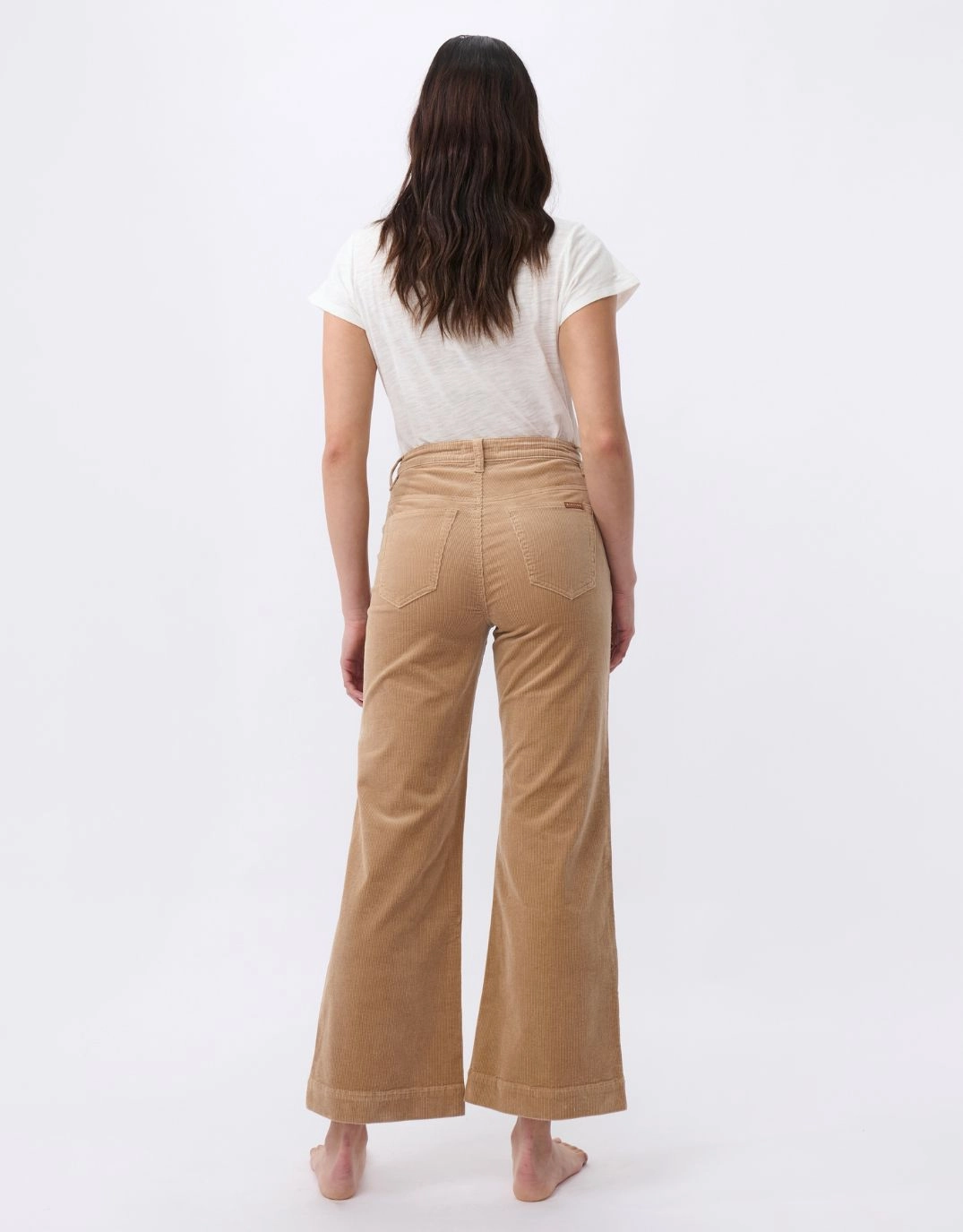 Morning Stroll Outdoor Adventure Date Night Hidden Rivet Details Freya Wide Leg Cords - Camel