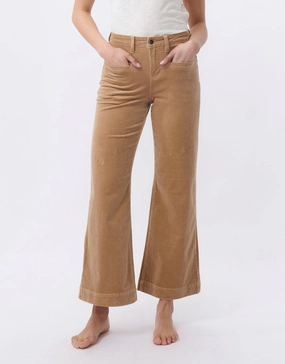 Eco Friendly Chill Outfit Road Trip Freya Wide Leg Cords - Camel