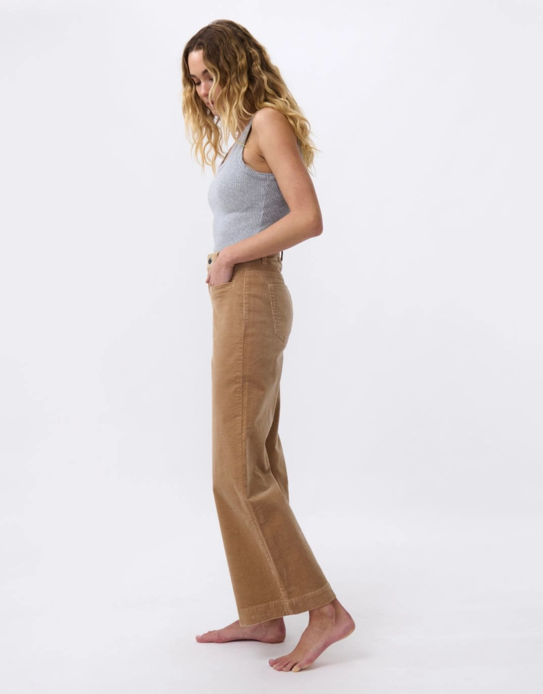 Freya Wide Leg Cords - Camel Casual Spring Mood Classic Wear