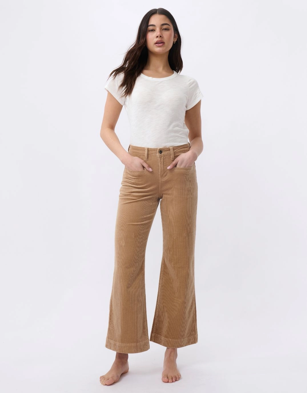 Closet Staple Freya Wide Leg Cords - Camel