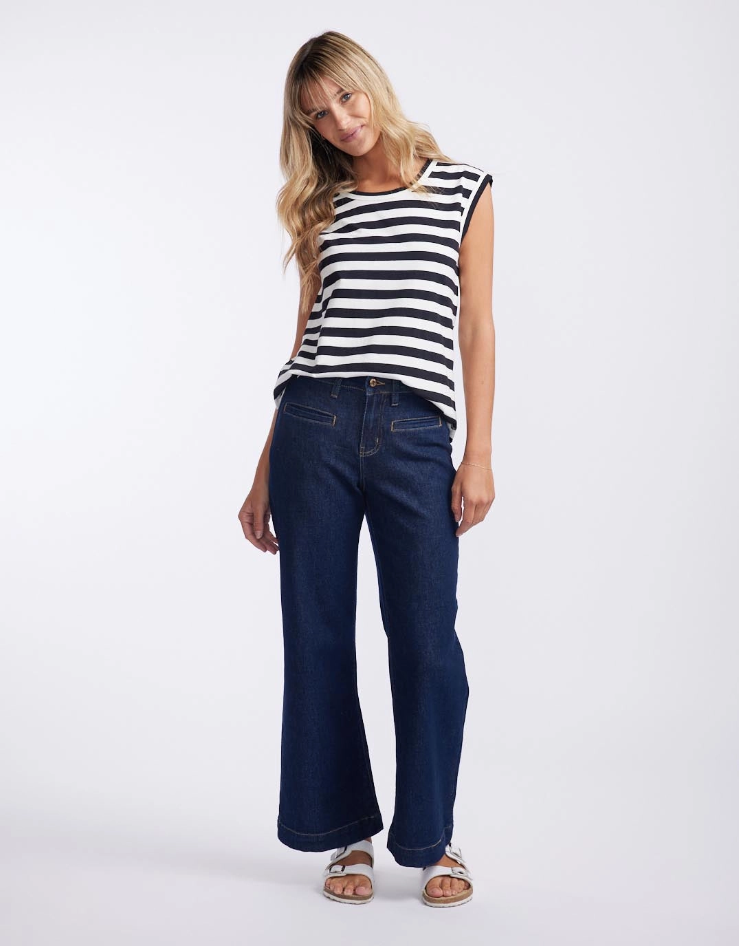 Subtle Look Freya Wide Leg Jeans - Indigo