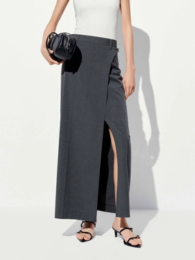 Front Slit Maxi Skirt Editorial Look