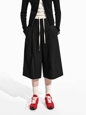 Chic Design Contrast Waist Relaxed Shorts