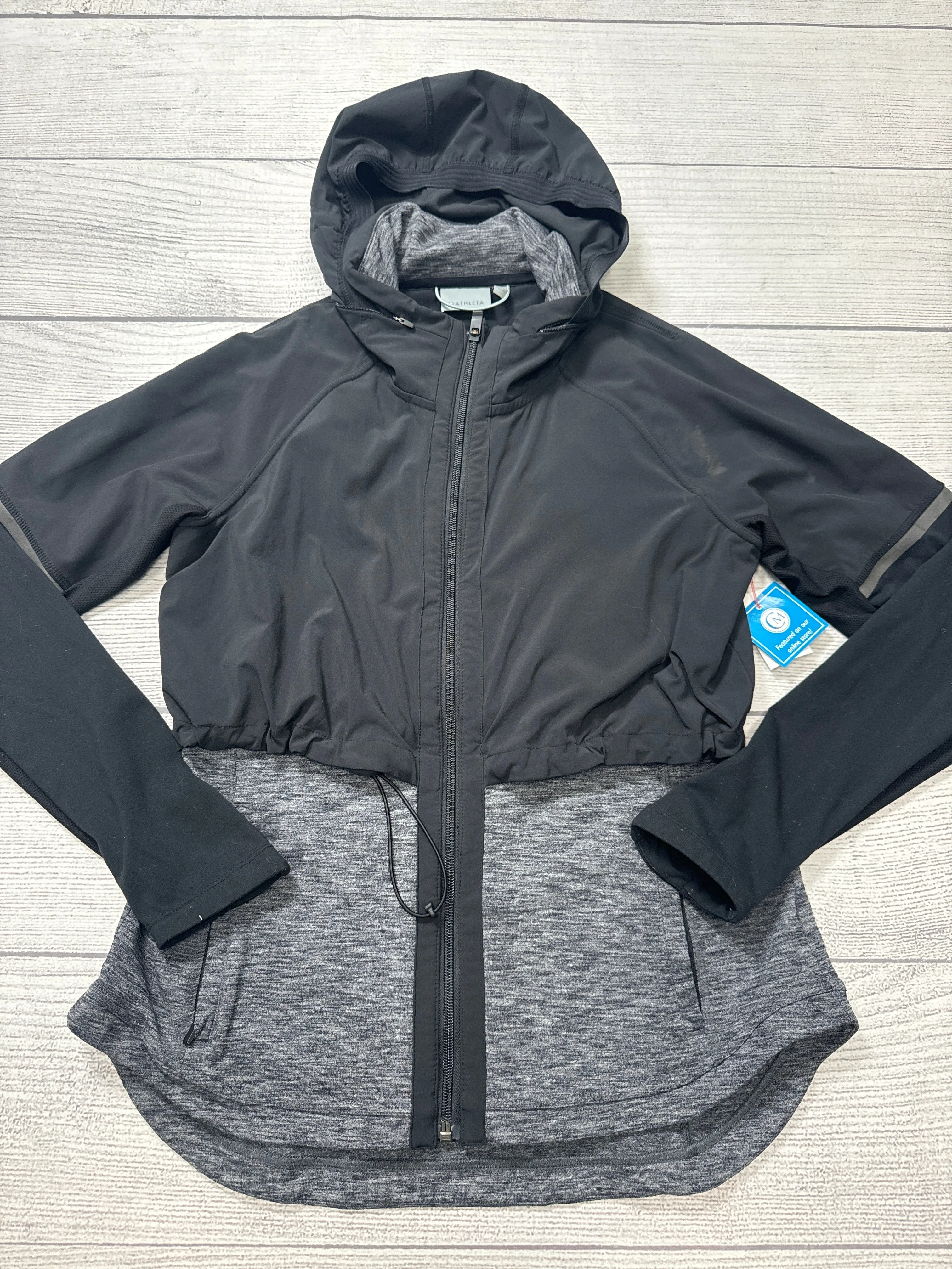 Athletic Jacket By Athleta In Black, Size: M Layered Drape