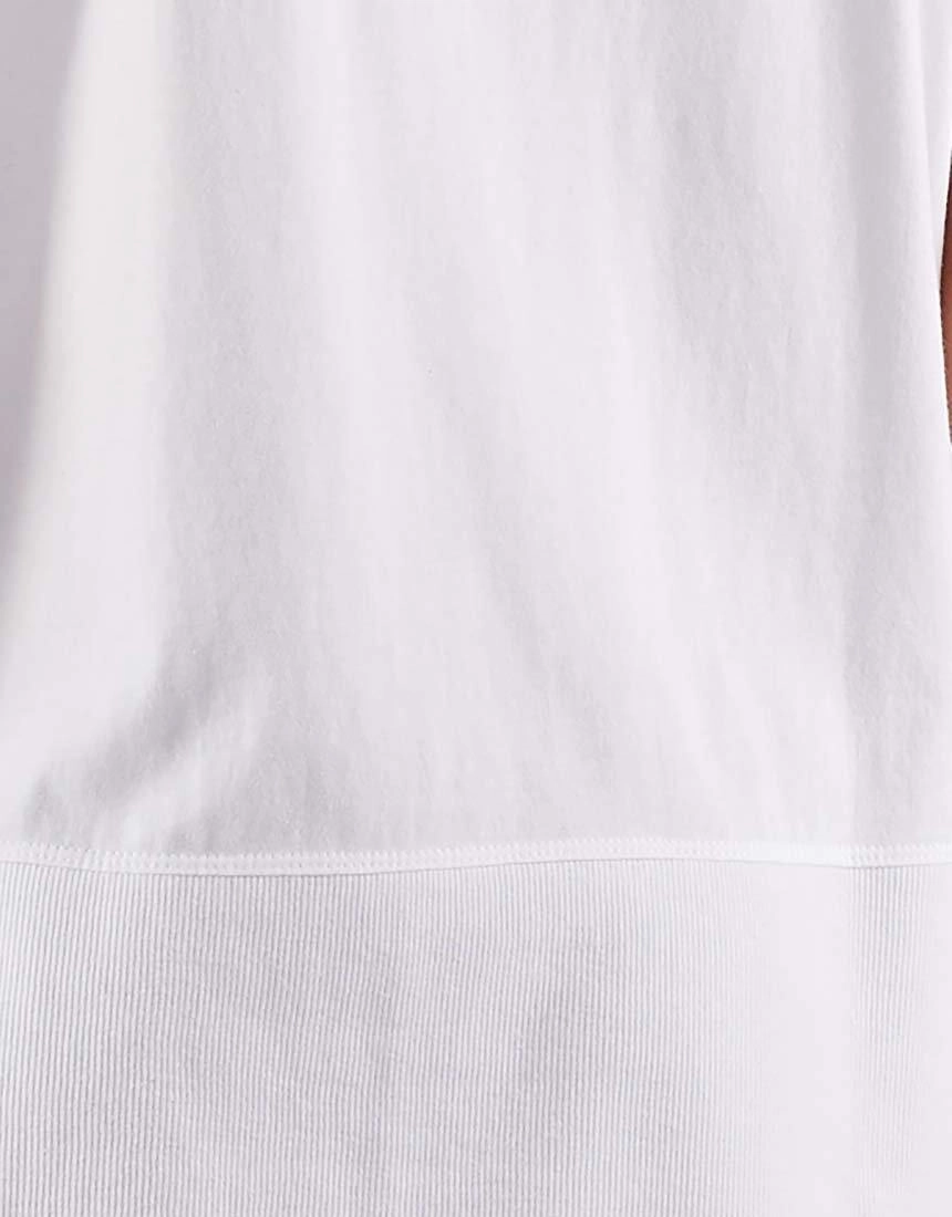Basic Layering Fundamental Rib Short Sleeve Tee - White