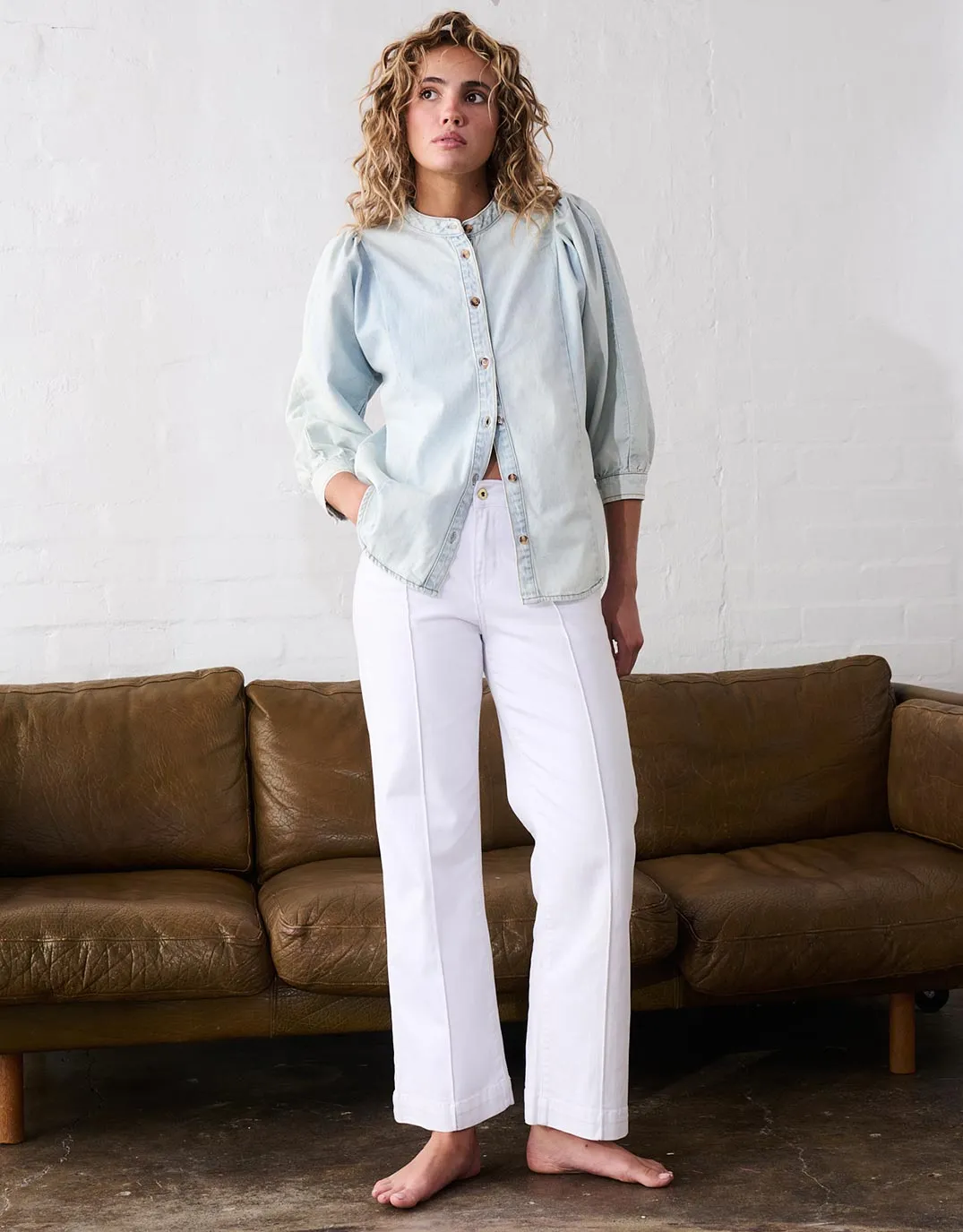 Professional Look Gabriella Shirt - Sky Blue
