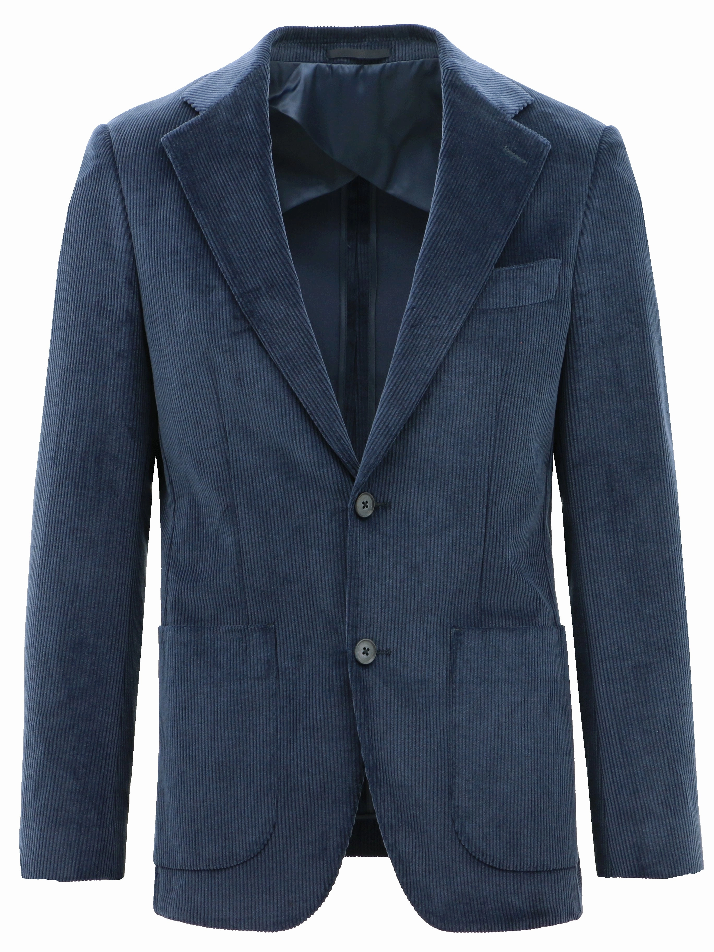 Temperature Regulating Tech Modern Minimal Genoa Buggy Navy Corduroy Sports Jacket