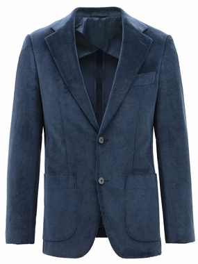 Weatherproof Shell DetachableLining Genoa Buggy Navy Corduroy Sports Jacket
