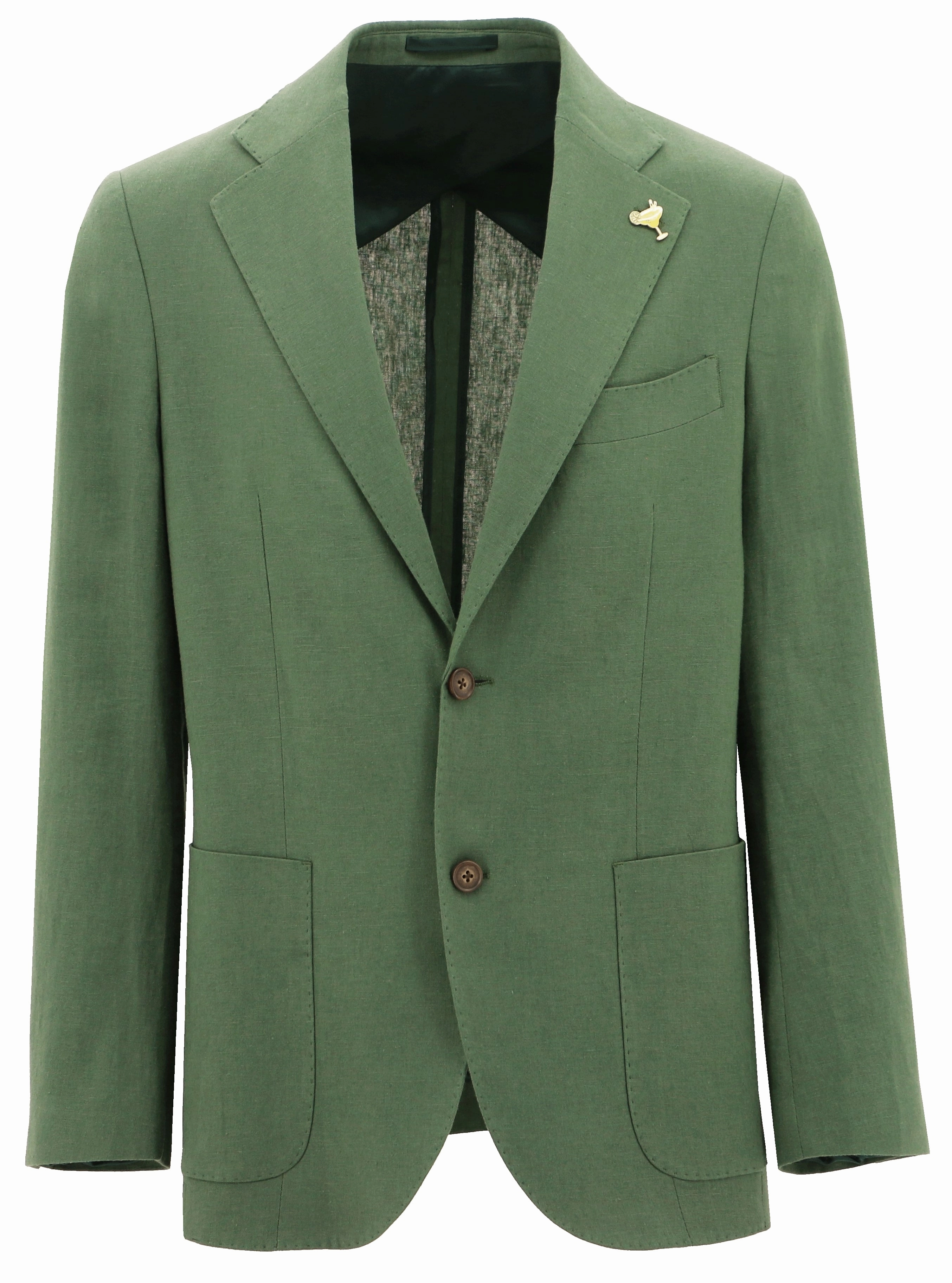 Genoa Green Linen Sports Jacket Heat Retention