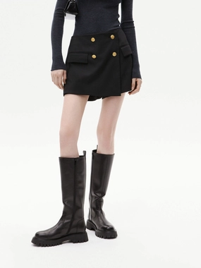 home renovation Durable Hemming Wrap Detail Tailored Skort