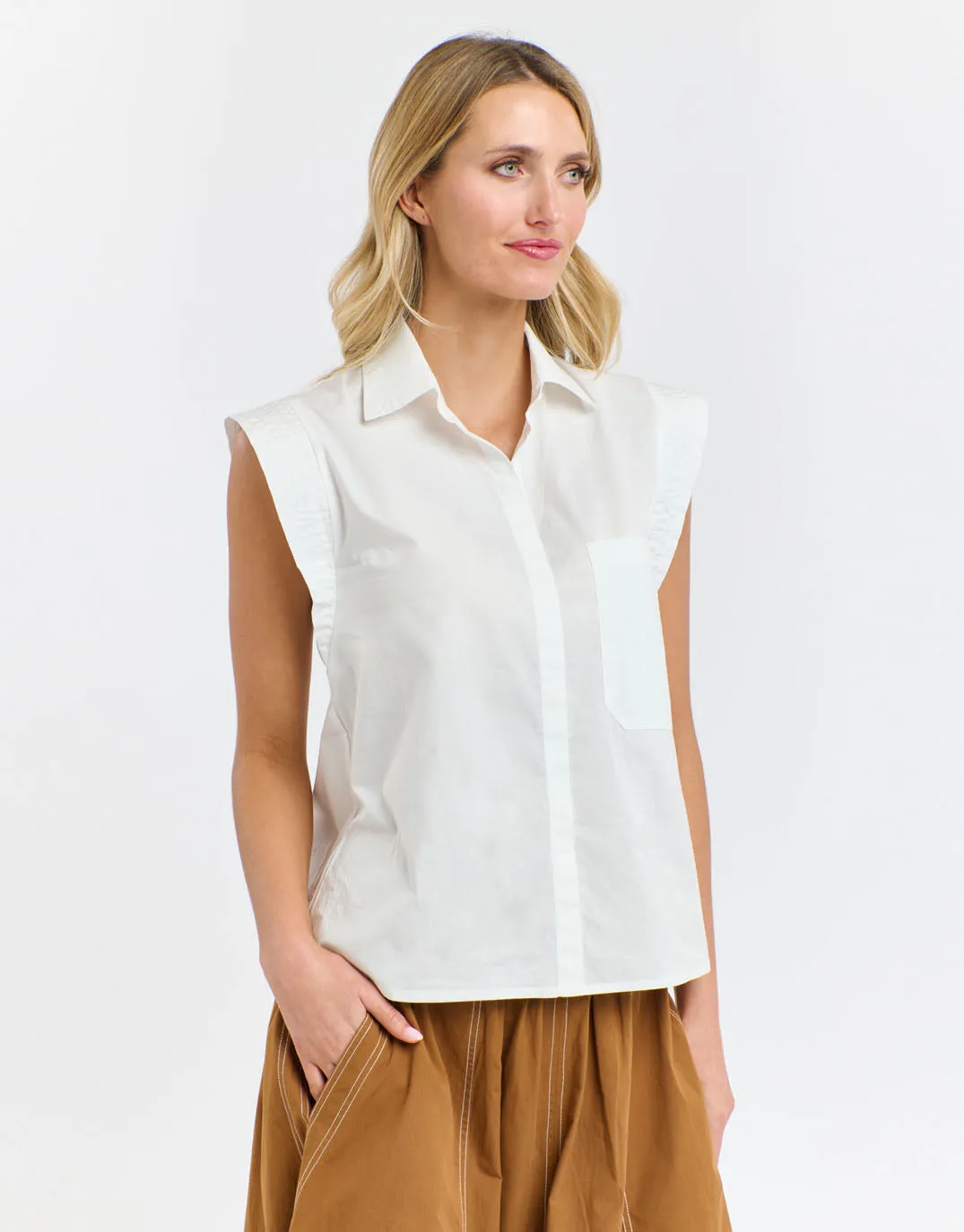 Gigi Shirt - White Limited Edition UV Protective Fabric