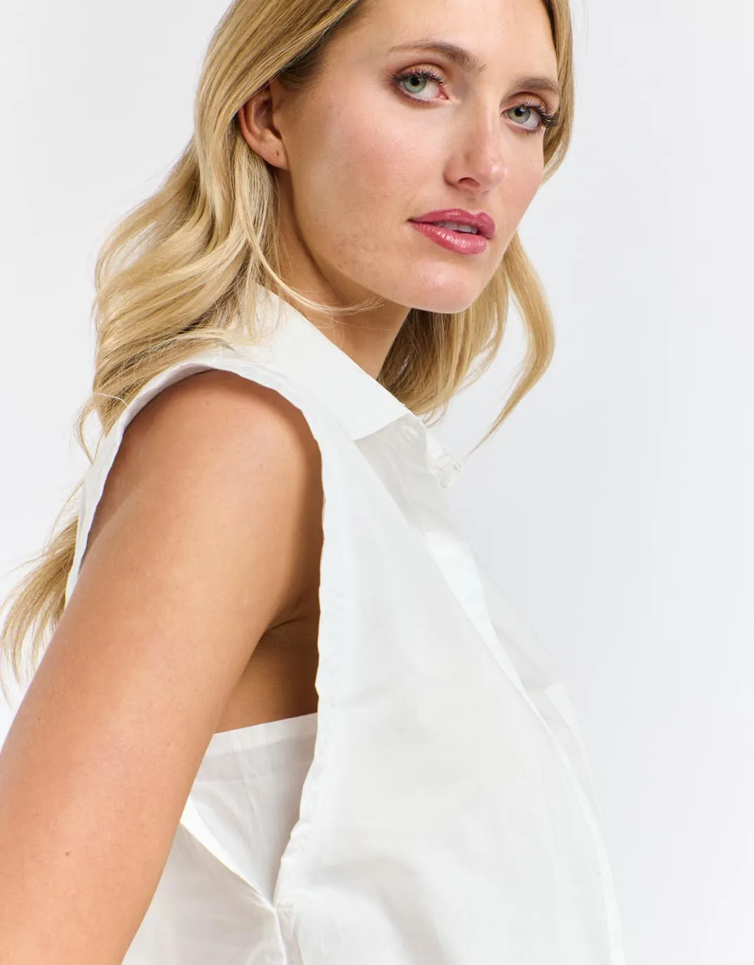 Sustainable fashion Printed design Gigi Shirt - White