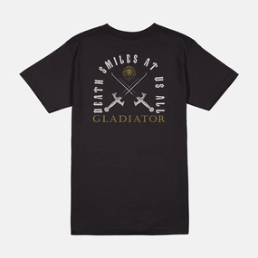 Contrast Topstitching Detail FlexibleCollarStructure GLADIATOR DEATH SMILES SHIRT
