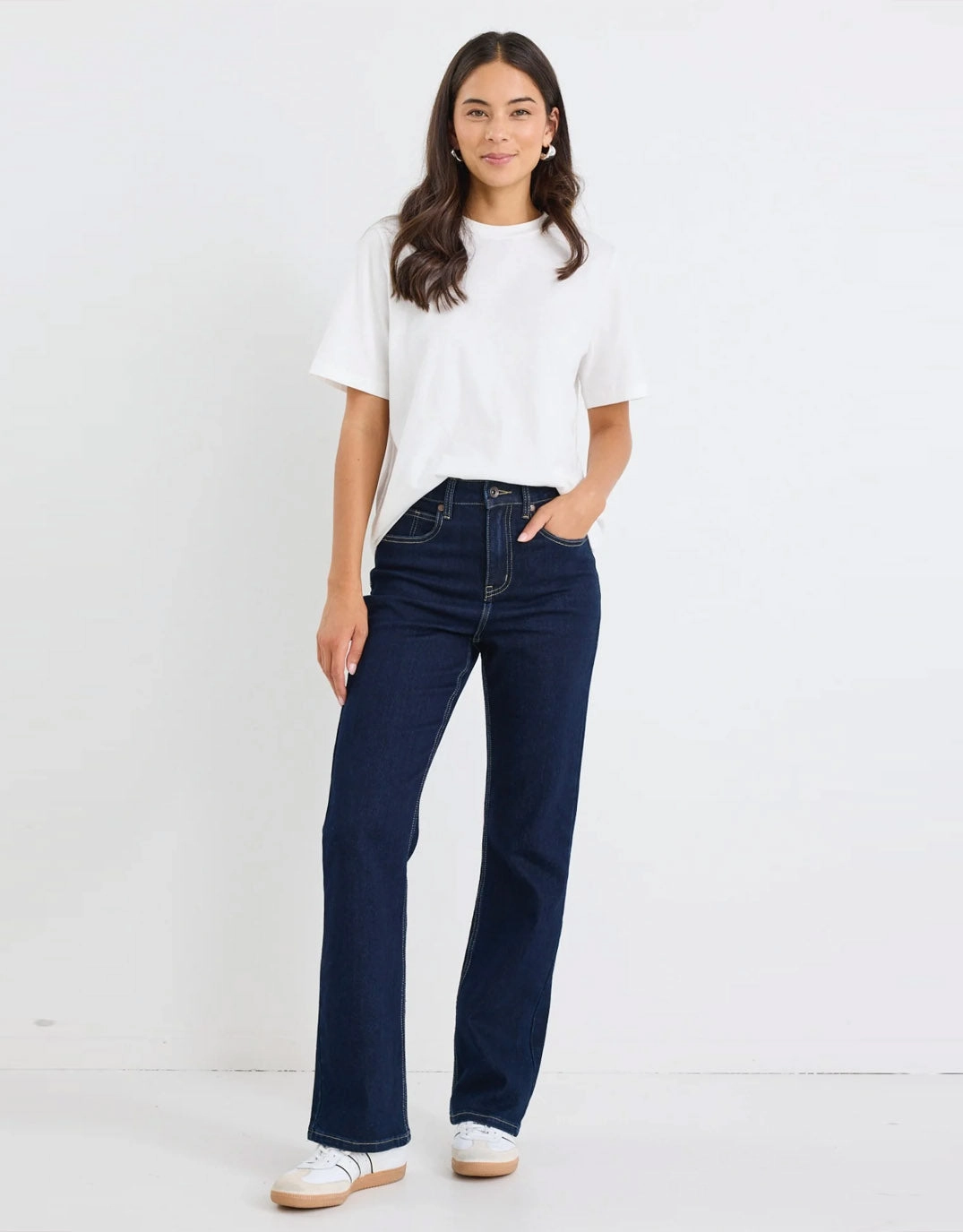 Essential Piece Polished Look Farah High Rise Soft Flare Jeans - Indigo