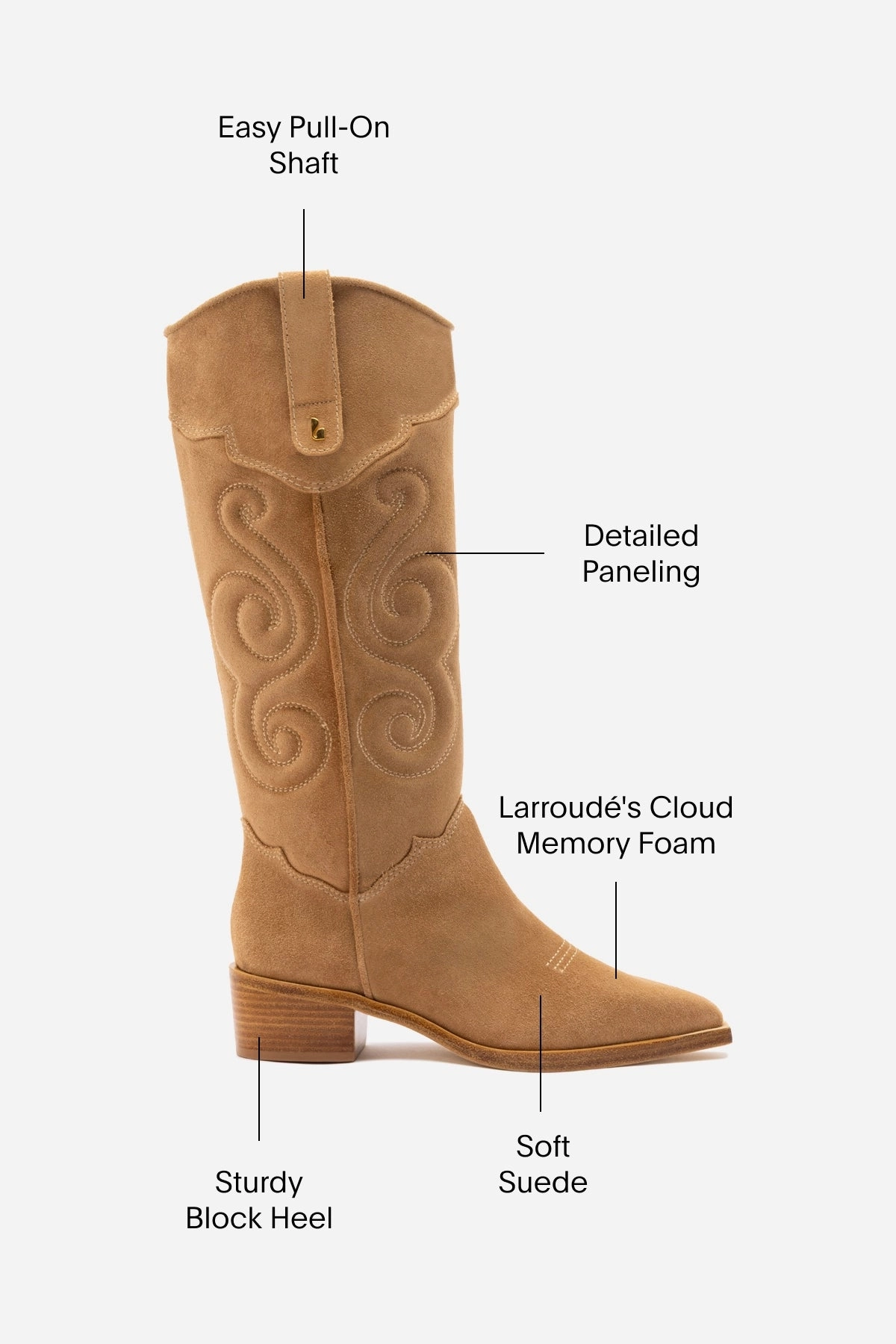 Paloma Boot In Peanut Suede Matte Tone