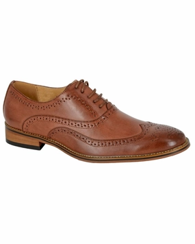Anti Skid Detail Shade Goor Mens 5 Eye Wing Capped Brogue Oxford Shoes