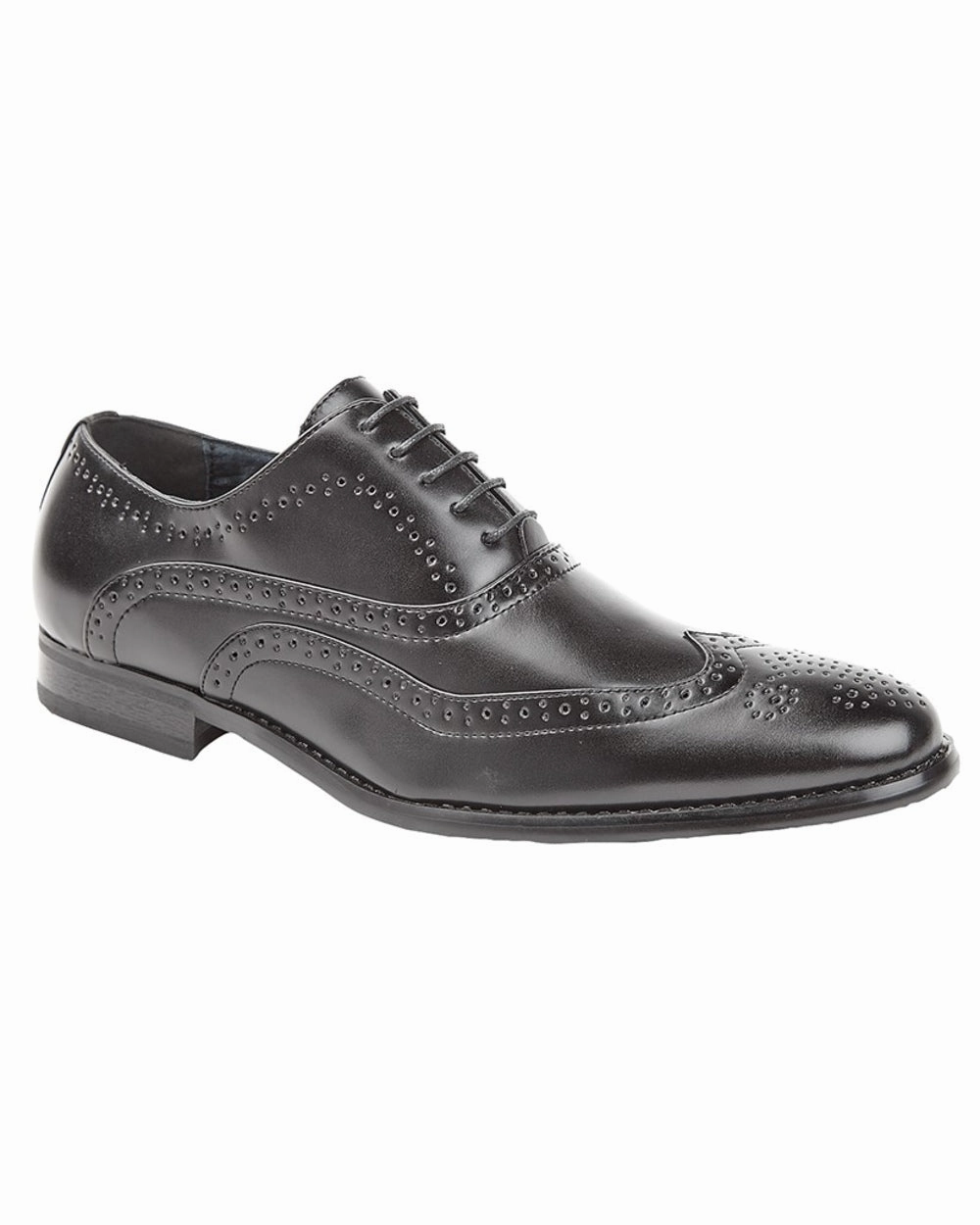 Goor Mens Brogue Oxford Shoes Cushioned Insole Modern Trim