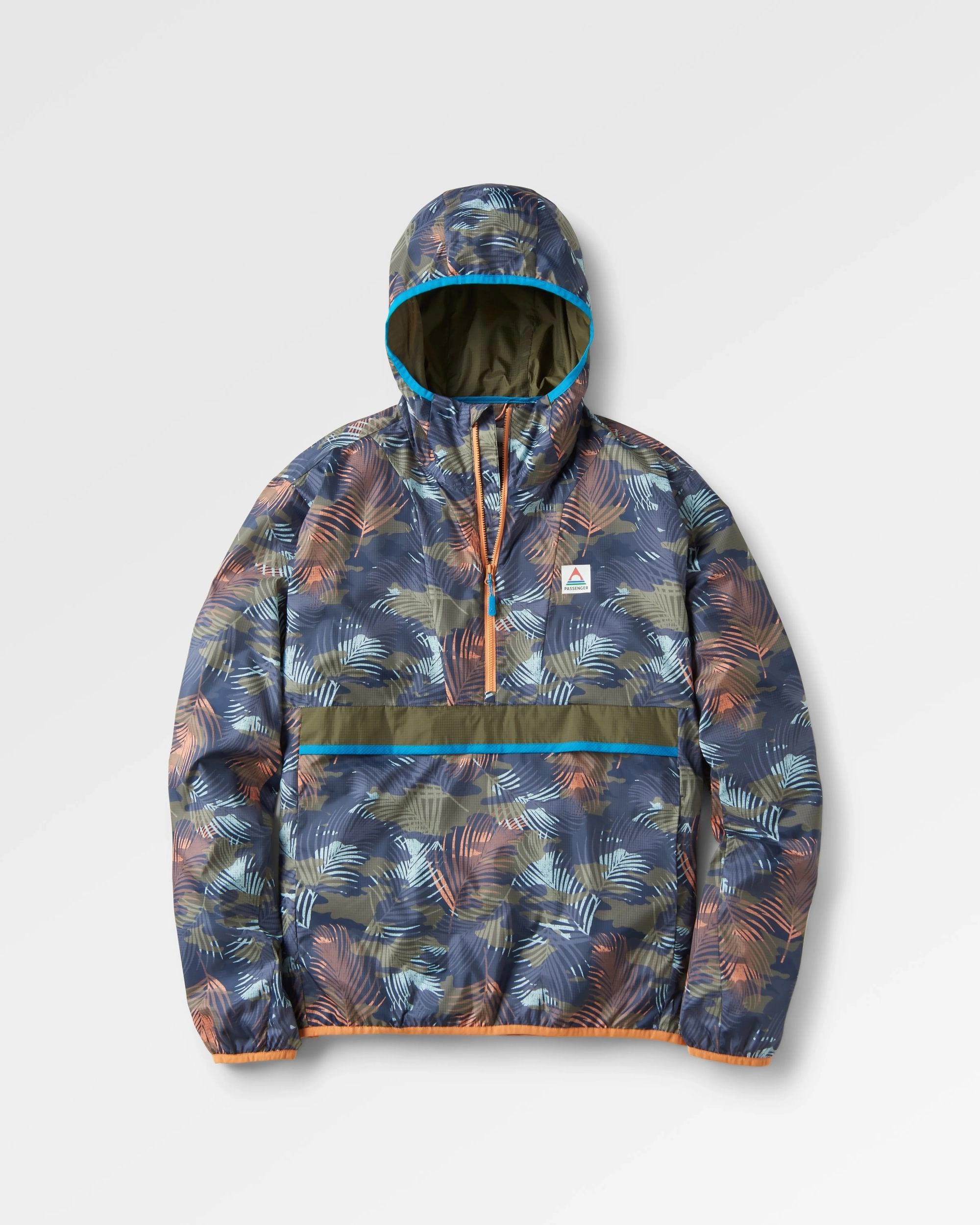 Temperature Regulating Membrane Gusto Recycled Windshell Anorak - Palm Camo Apricot