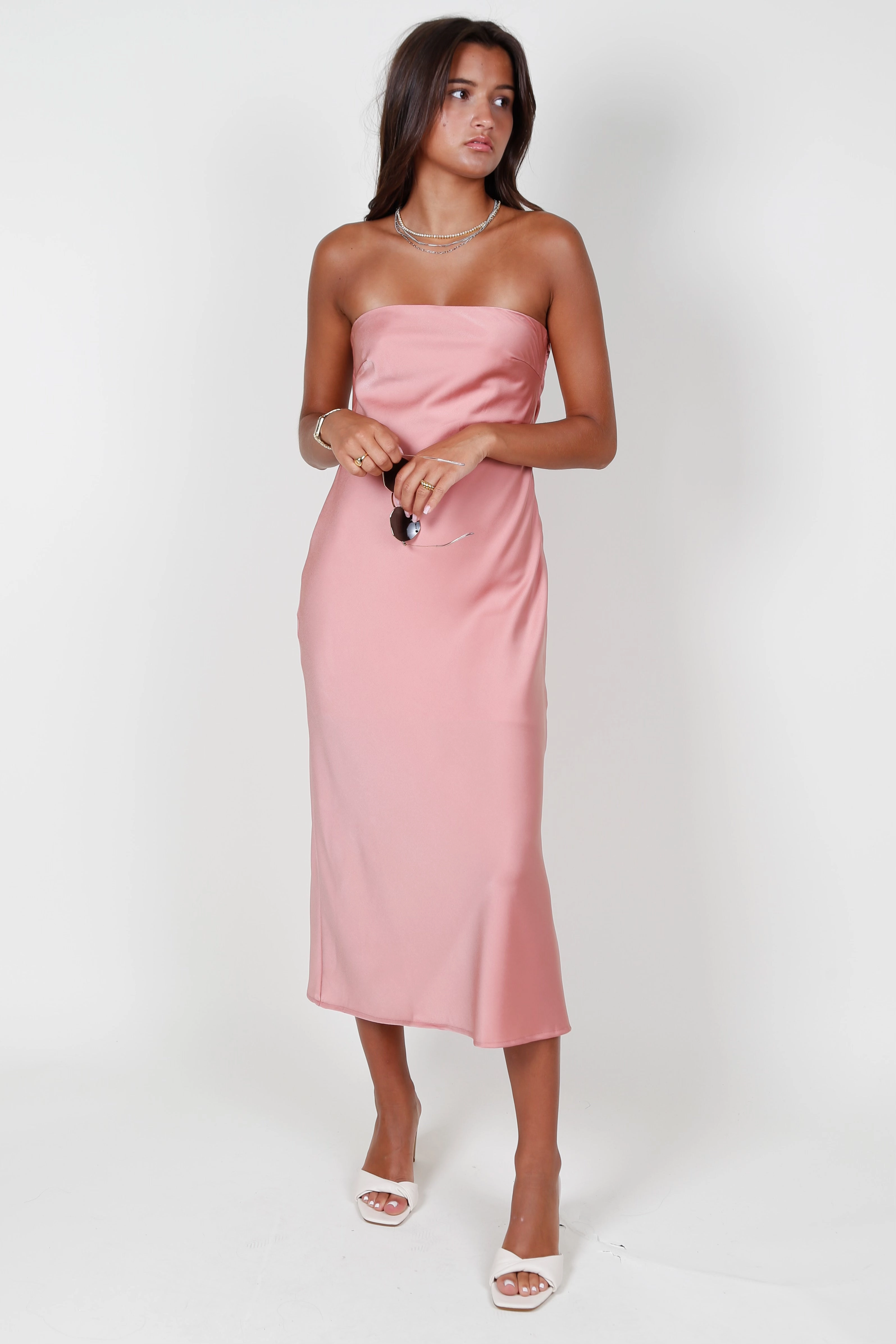Effortless Mood Hailey Midi Dress - Dusty Peach