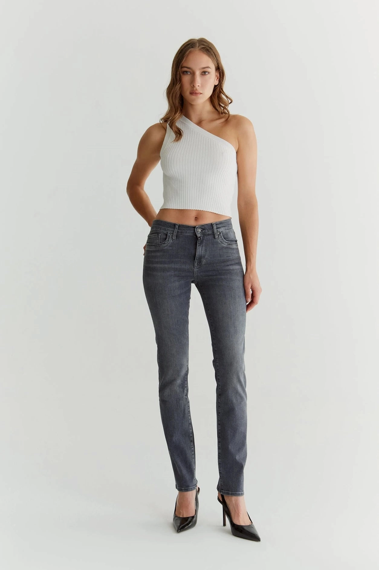 Hannah - Pant - Smoked Grey - L30 Eco Friendly Material Bold Design