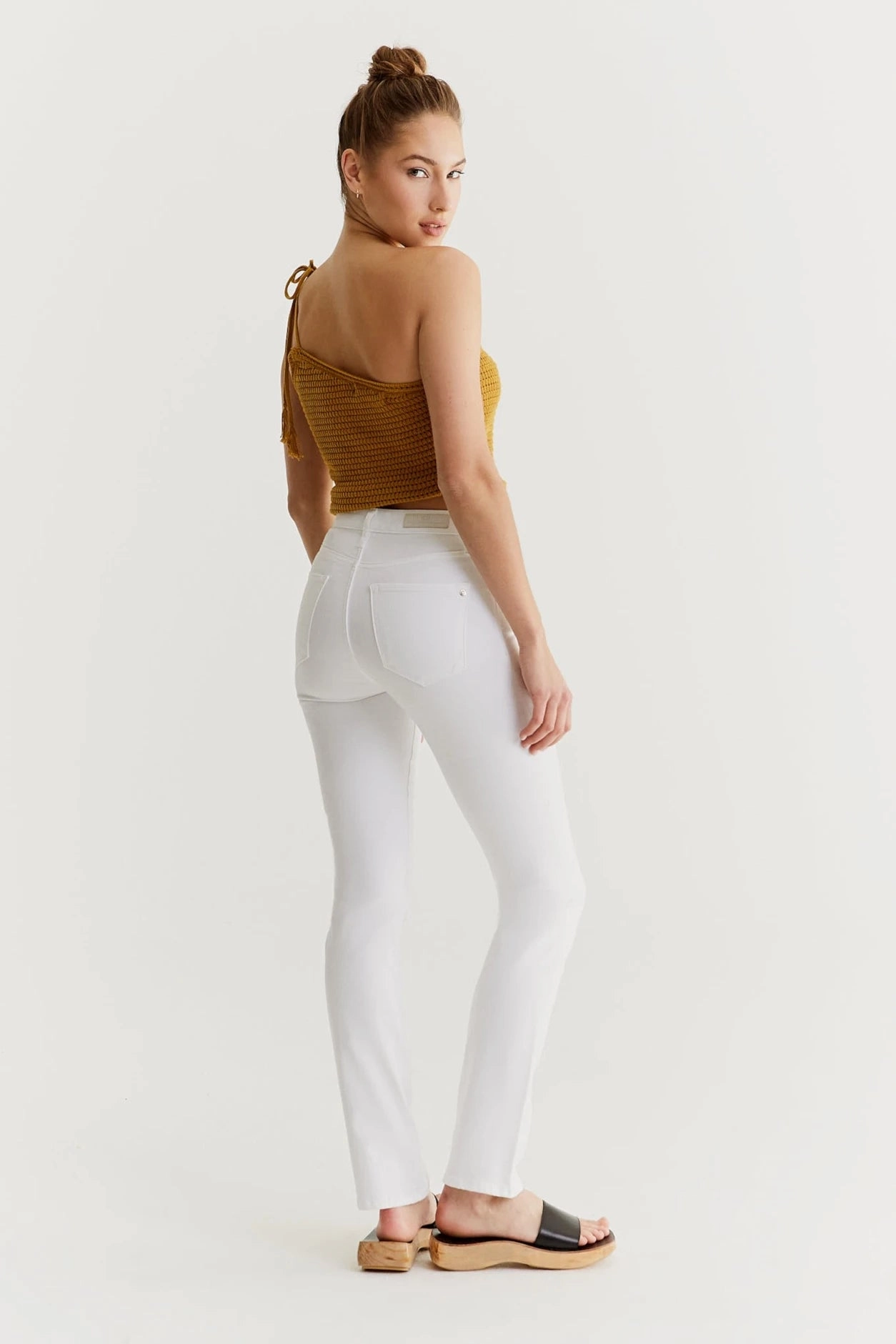 Recycled Polyester Blend Hannah Pant - White - L30