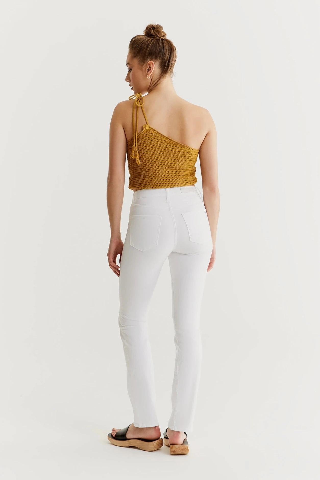 Padded hips Hannah Pant - White - L30