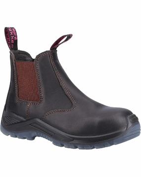 Seamless Comfort Winter Walker Walking Hard Yakka Womens Banjo Non Safety Elastic Gusset Boots