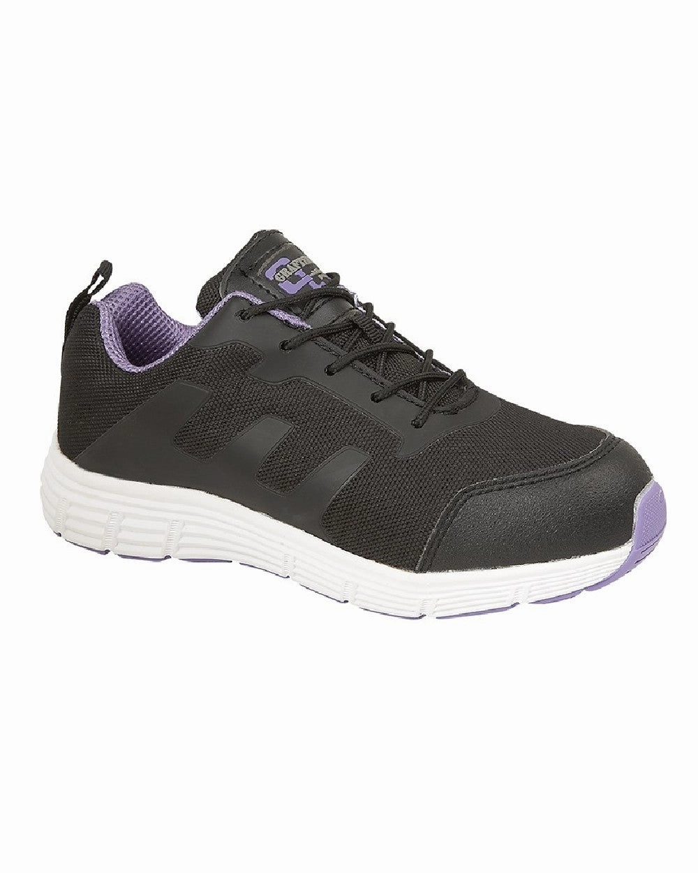 Grafters Womens Black Nylon Mesh Safety Trainer Shoes Insulated Trail Exploration Comfort And Durability