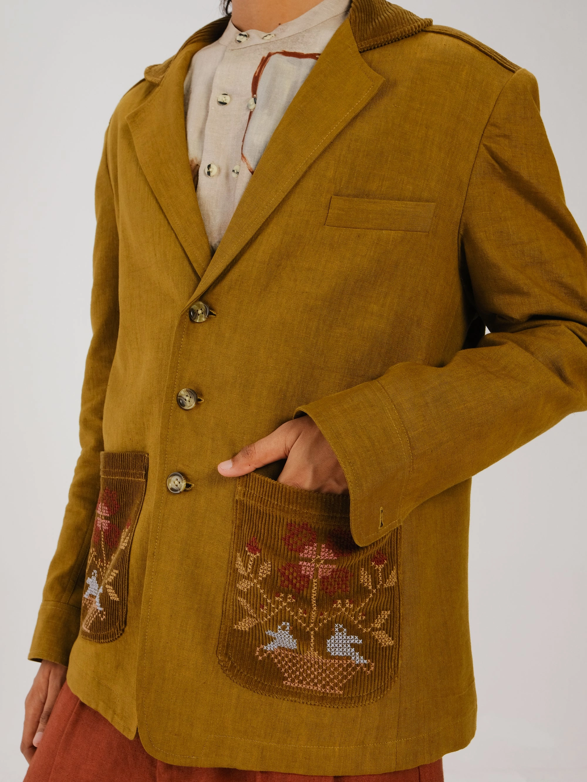 Harlem Blazer NoiseReduciting Fabric Double Stitch Reinforcement