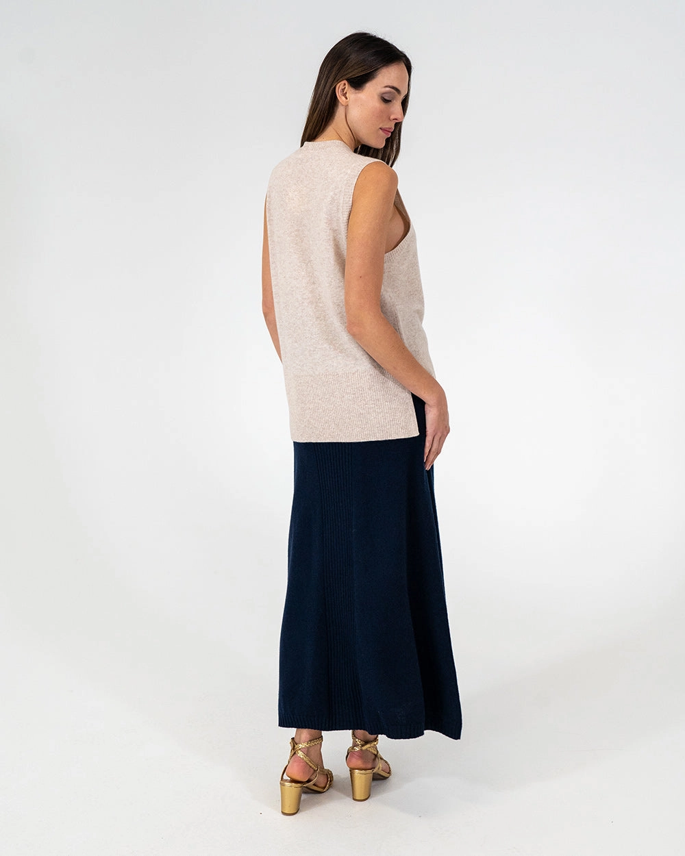 Urban Edge Harriet Ribbed Skirt - Navy