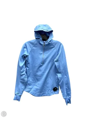 Low Profile Collar Design Heat Resistant Fabric Athletic Jacket By Nike Apparel In Blue, Size: S