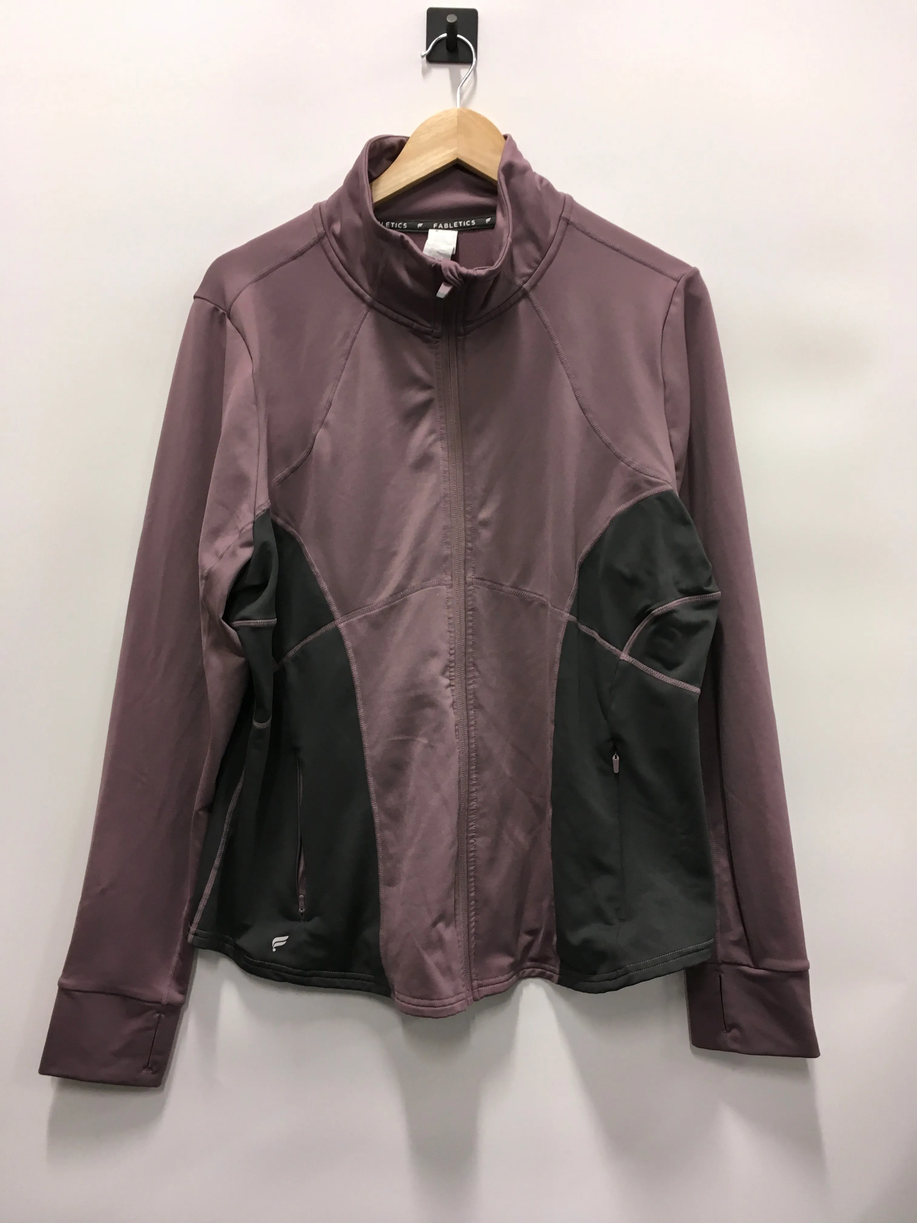 ConvertibleCollar Athletic Jacket By Fabletics In Purple, Size: 1x