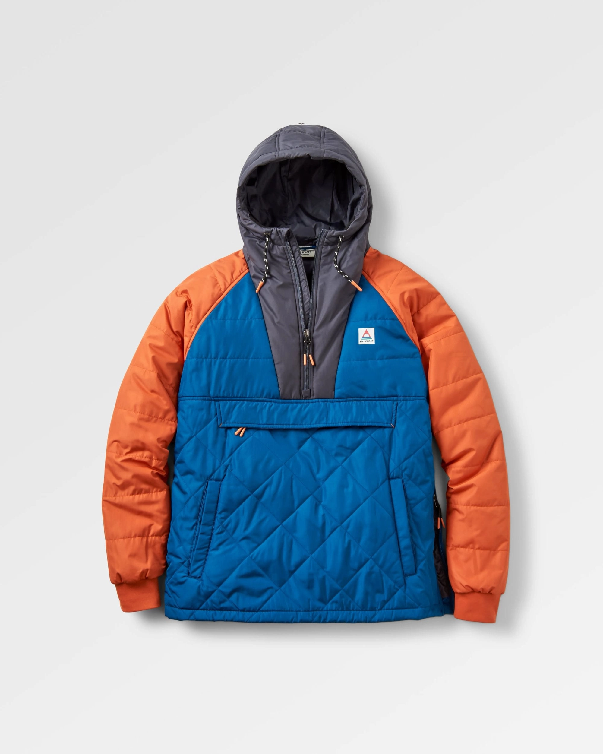 Oceanic Recycled Insulated Anorak - Tidal Blue/Burnt Orange Cozy Fit FleeceLined