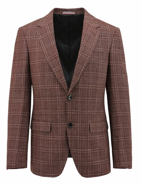 abrasion resistant coating Fade Resistant Dye Method Parker Burgundy Checked Sports Jacket