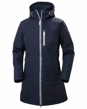 Soft Weather Wear Thick Fabric Helly Hansen Long Belfast Ladies Winter Jacket