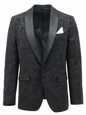 Reversible Dual Layer Henry Black Paisley Dinner Jacket