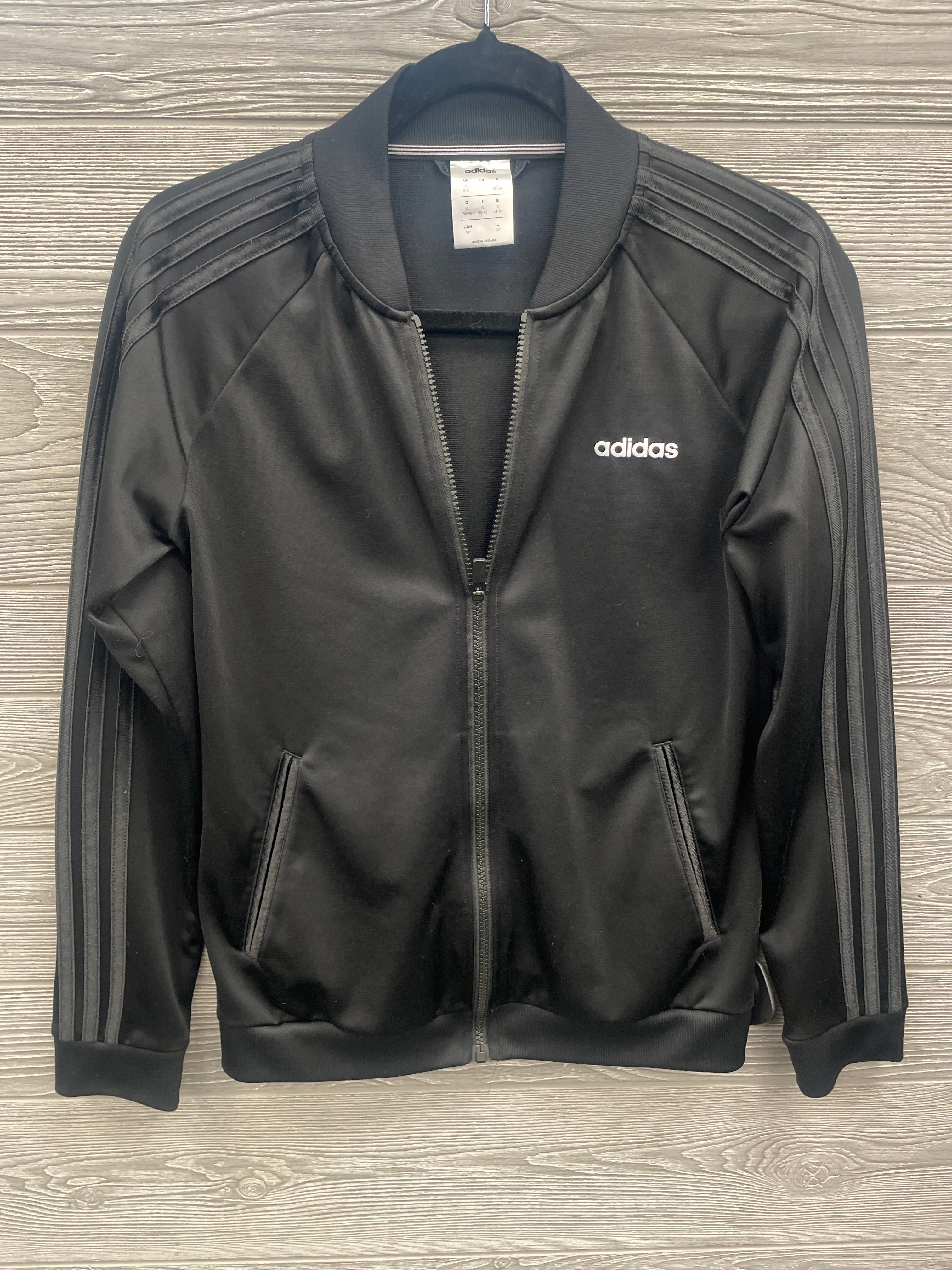Street Ready Spring Layer Athletic Jacket By Adidas In Black, Size: S