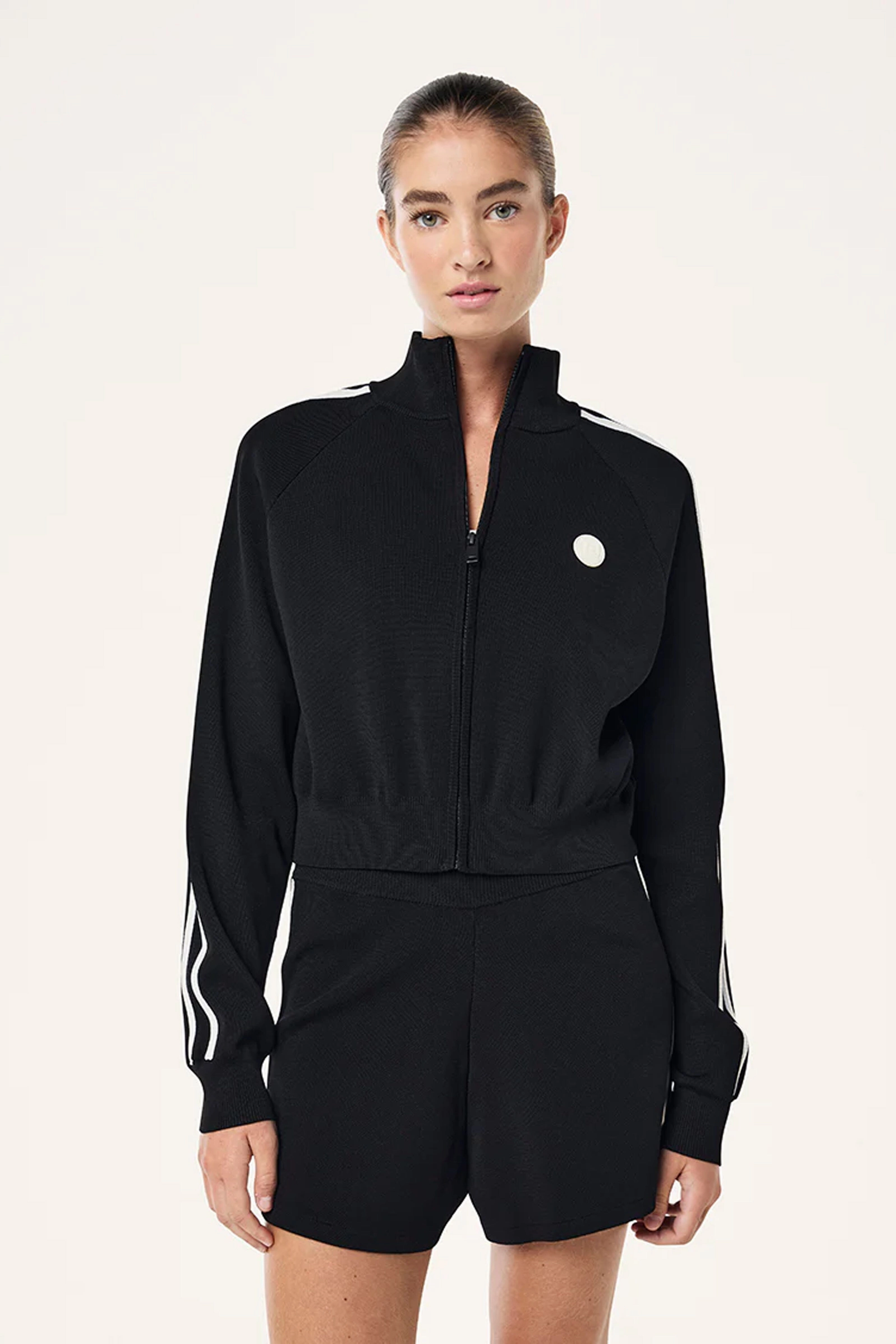 P.E NATION | Retreat Knit Jacket - Black Lightweight Insulation Technology