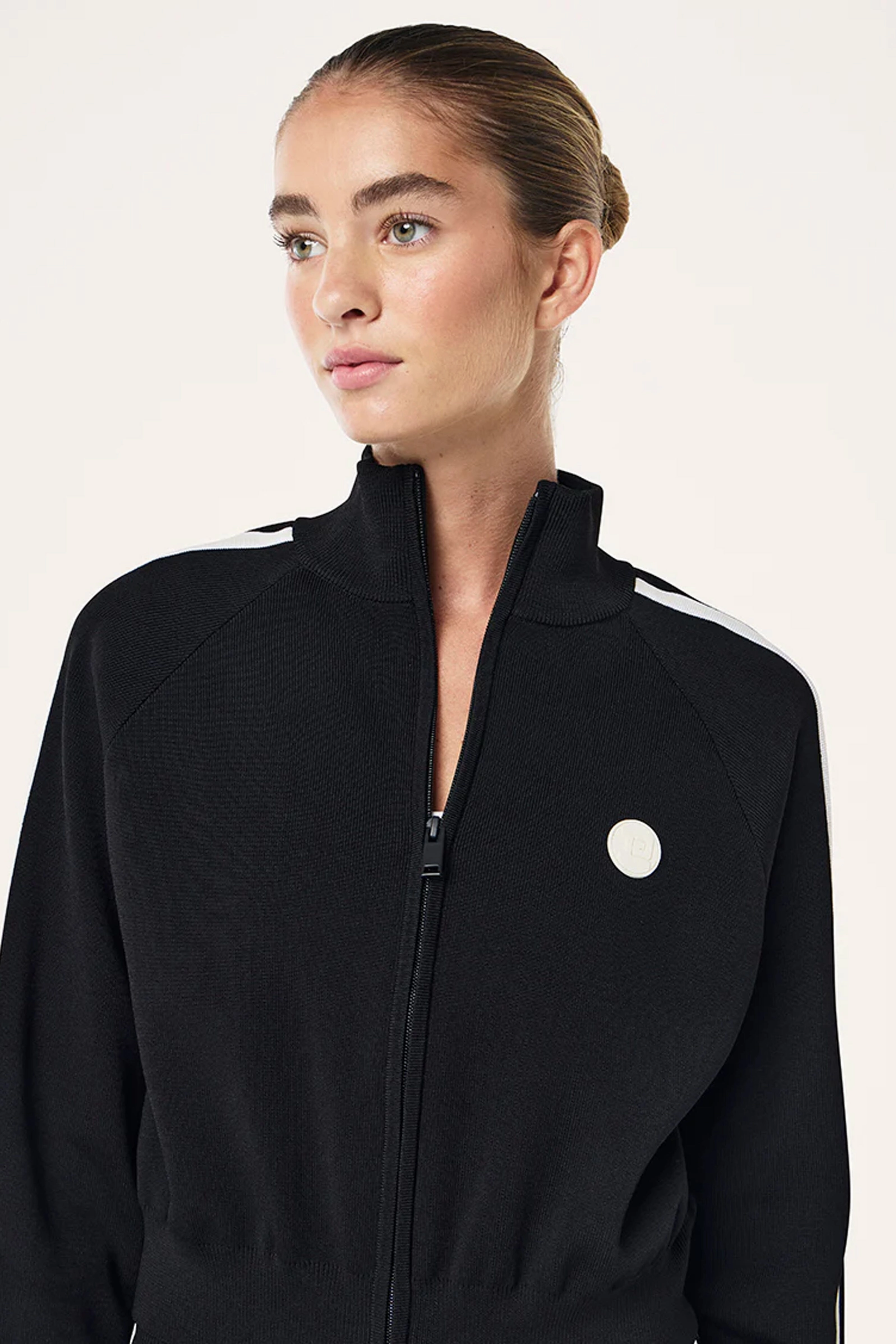 wrinkle free Seam Sealed Technology P.E NATION | Retreat Knit Jacket - Black