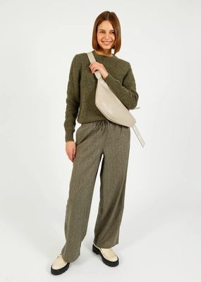 Tough Flex Active Look AV Dirow Trousers in Taupe Stripe
