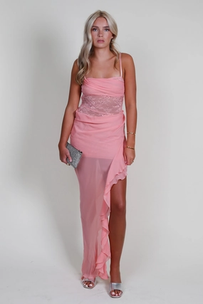 Versatile Layer Wear BEC   BRIDGE | Liv Asym Dress - Pink Sherbert